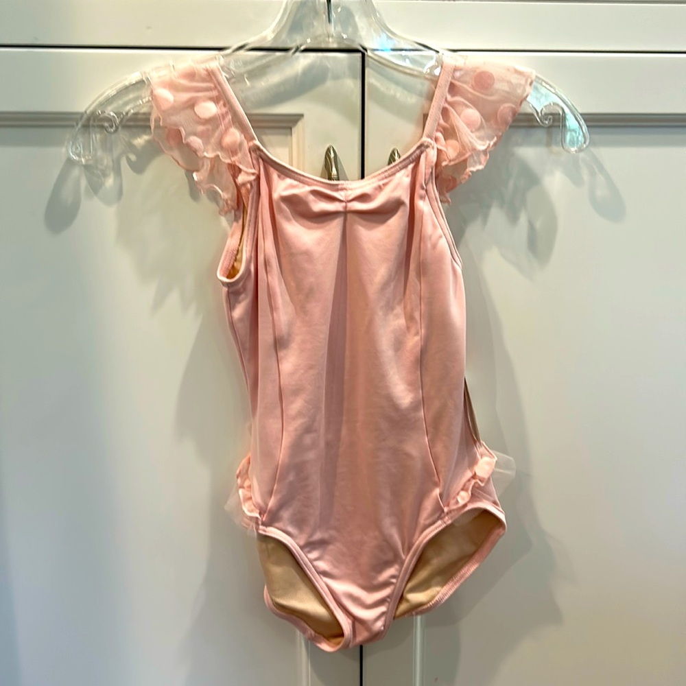 Capezio Pink Flutter & Sleeve Leotard